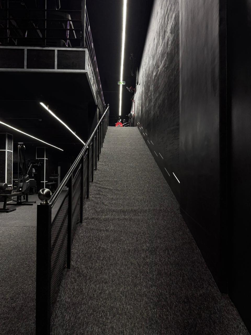 MPL facility corridor with LED lighting